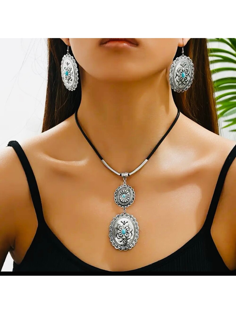 New - Boho Style Chic Jewelry Set - Necklace & Earrings